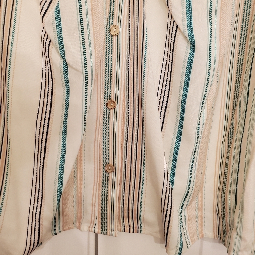 Love & Piece Skirt, Women's / Juniors Size XL, White with Green & Pink Stripes - Picture 6 of 12